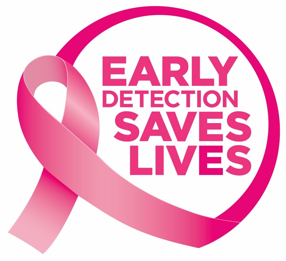 Breast cancer logo emphasizing early detection, a life-saving measure
